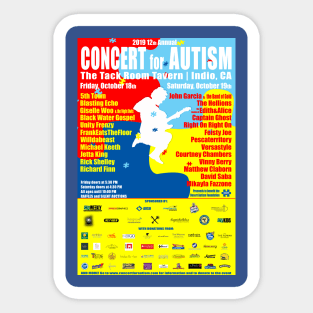 2019 12th Annual Concert for Autism Flyer T-Shirt Sticker
